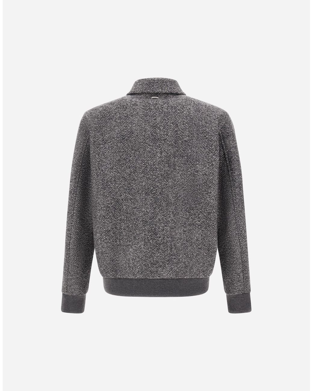 Herno Gray Bomber Jacket for men