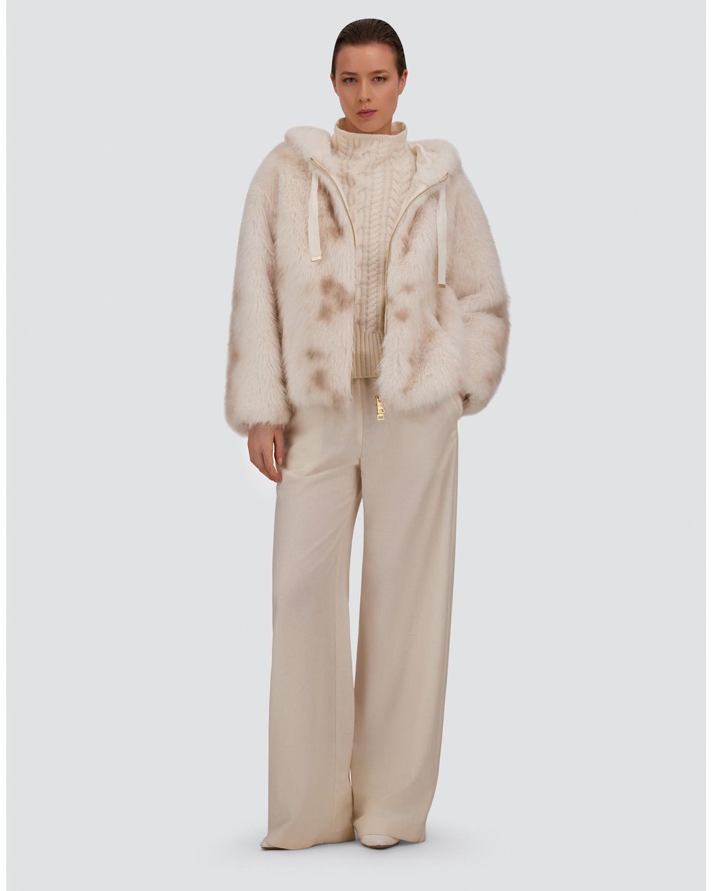 Herno White Cable-Knit Wool Jumper