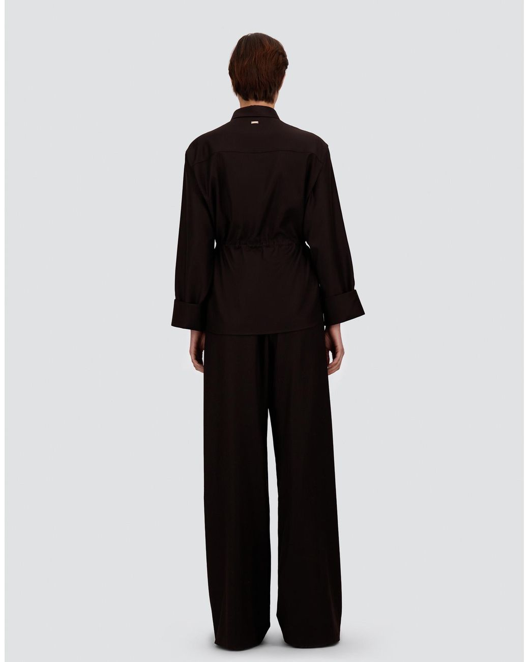 Herno Black Wool And Silk Shirt