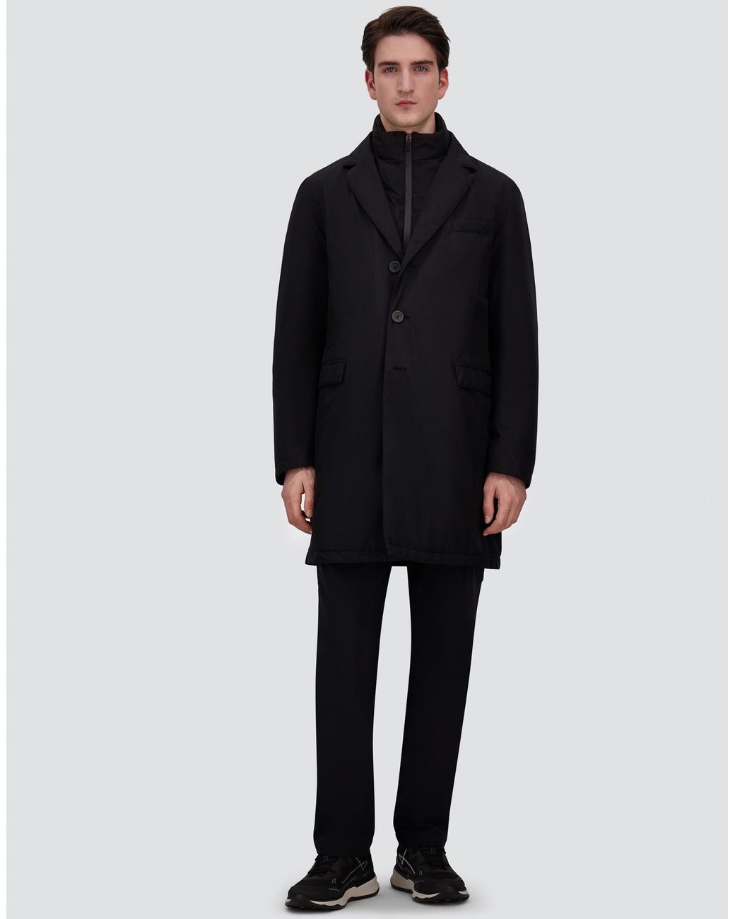 Herno Blue 2-Layer Gore-Tex Coat for men