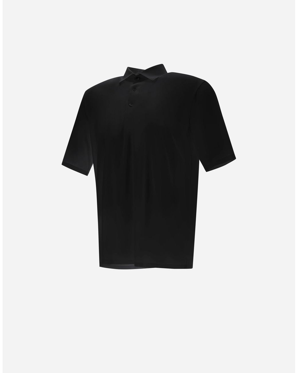 Herno Black Spring Ultralight Scuba Polo Shirt for men