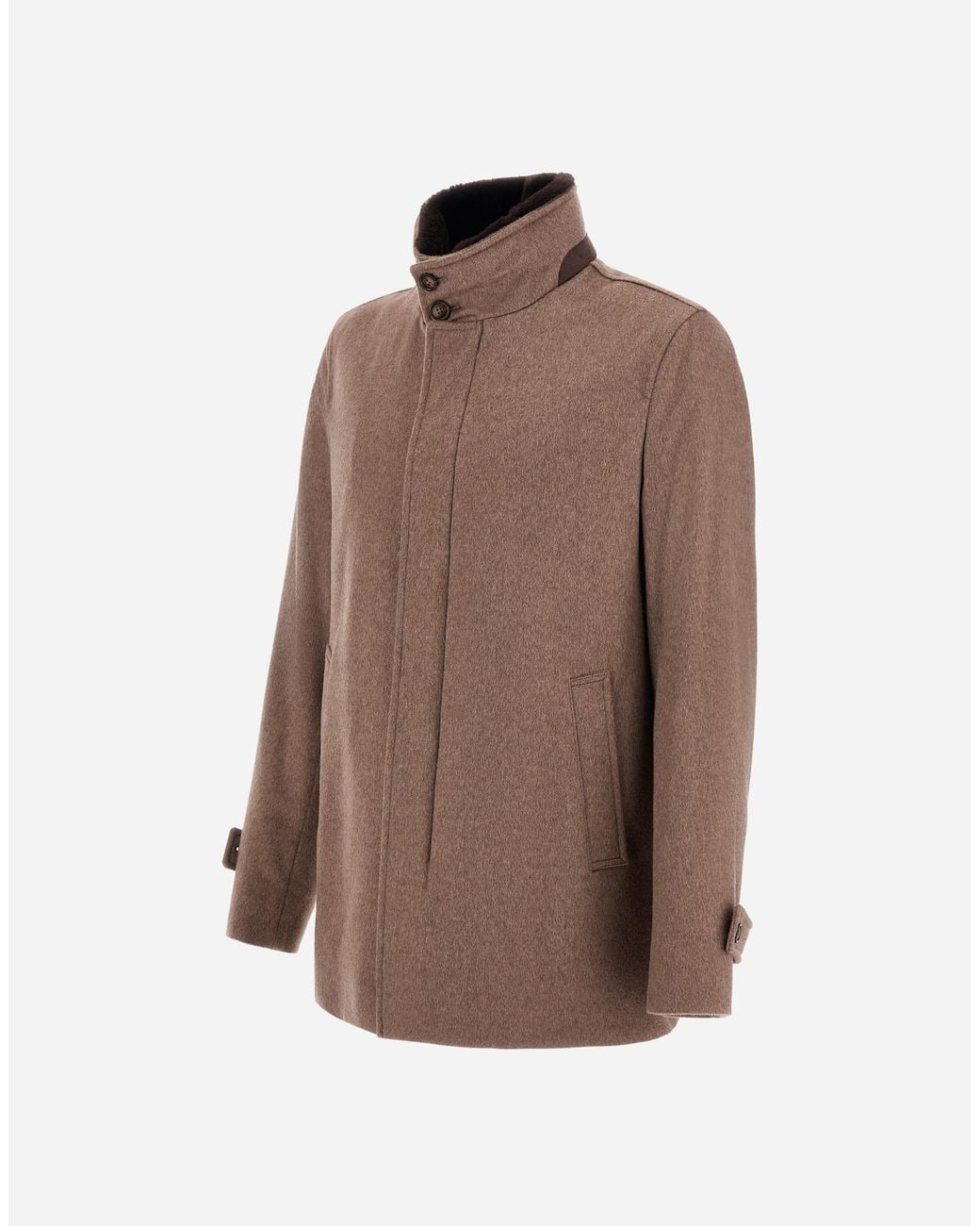 Herno Brown Short Coat for men