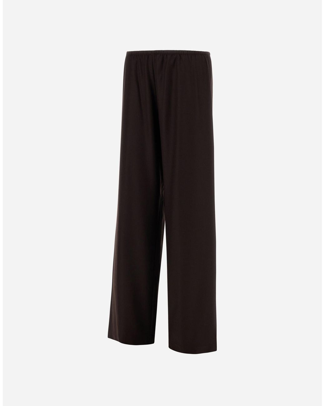 Herno Black Wool And Silk Trousers