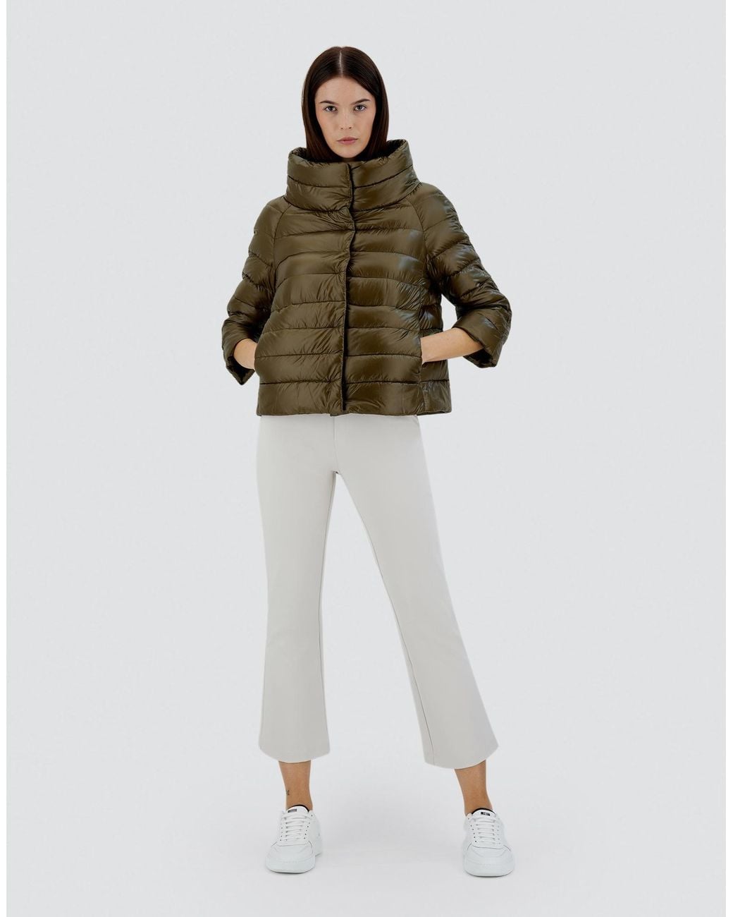 Herno Green Piumino Cappa Iconico Sofia Hdm