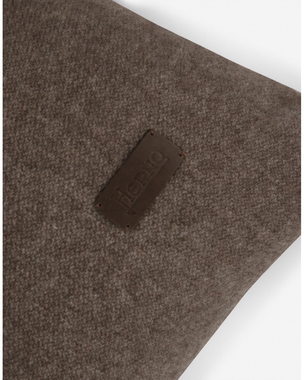 Herno Brown Habita Wool And Cashmere Cushion