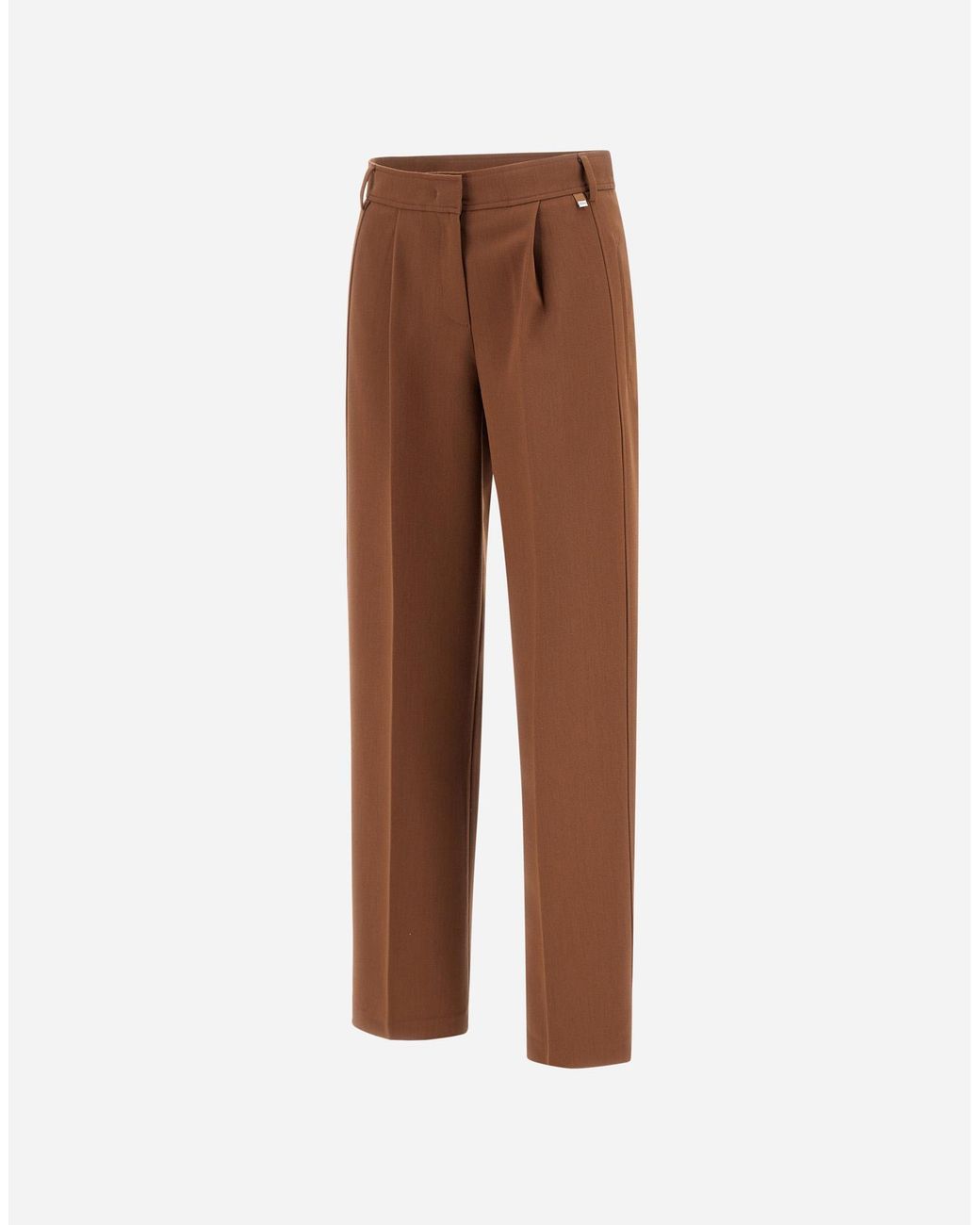 Herno Brown Fluid Twill Trousers