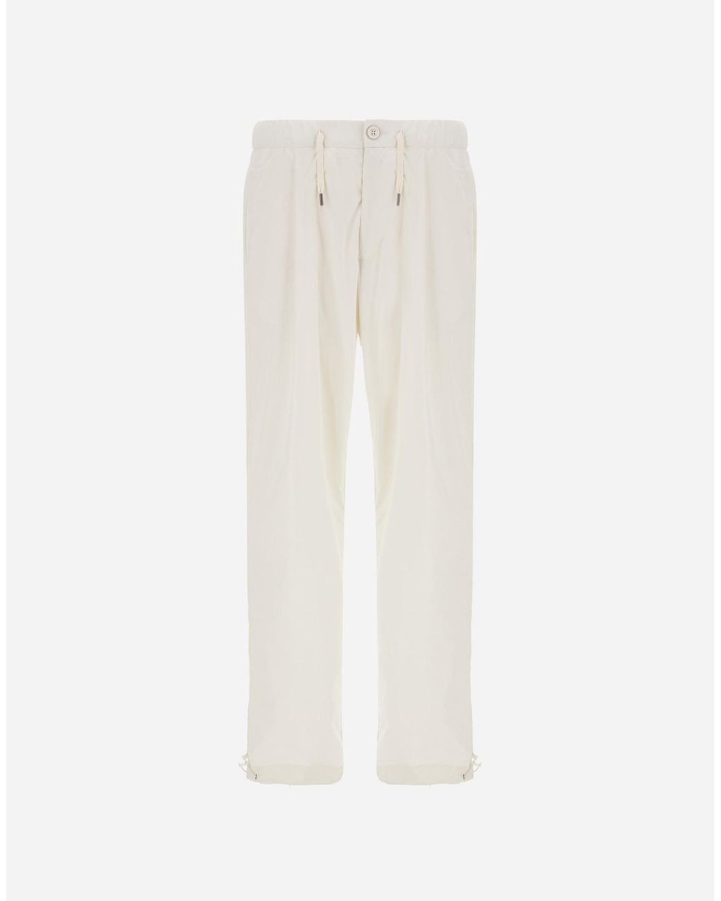 Herno White Resort Trousers for men