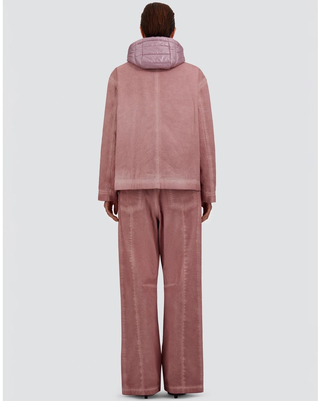 Herno Red Denim-Effect Gabardine Trousers