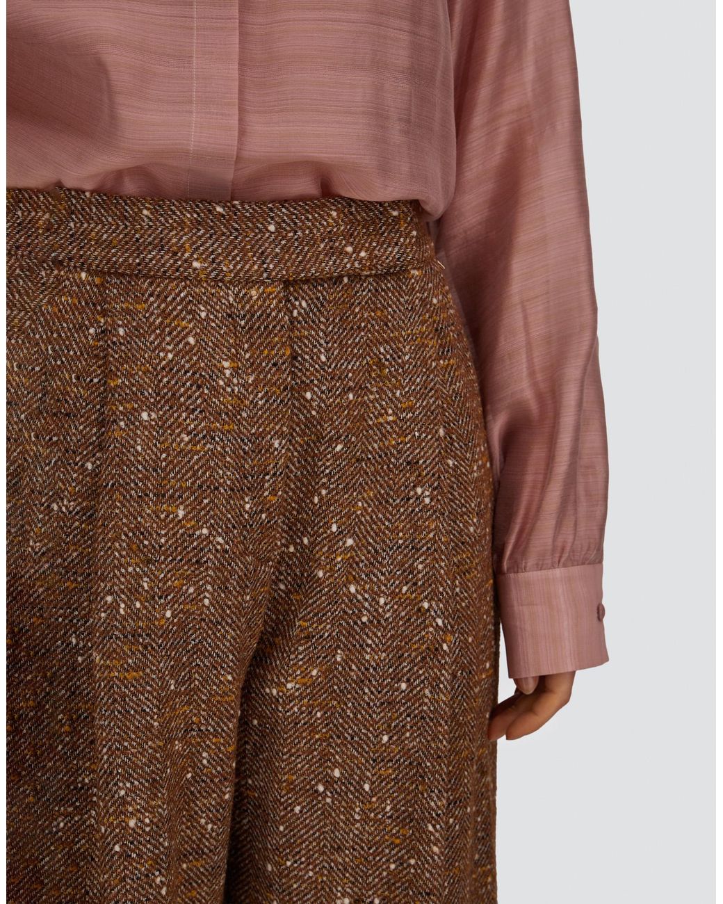 Herno Brown Baby Alpaca And Wool Trousers