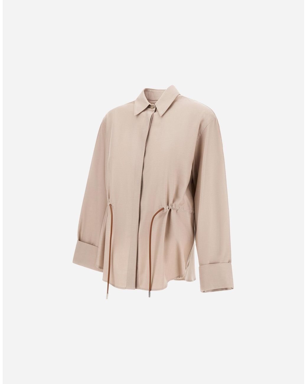 Herno Natural Wool And Silk Shirt