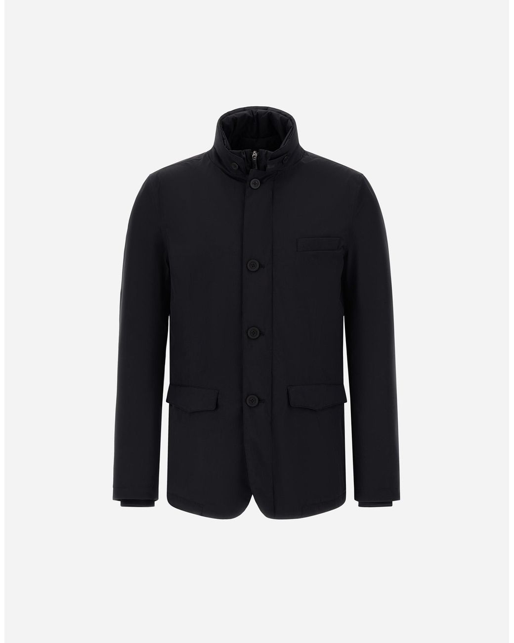 Herno Blue Blazer With Bib for men