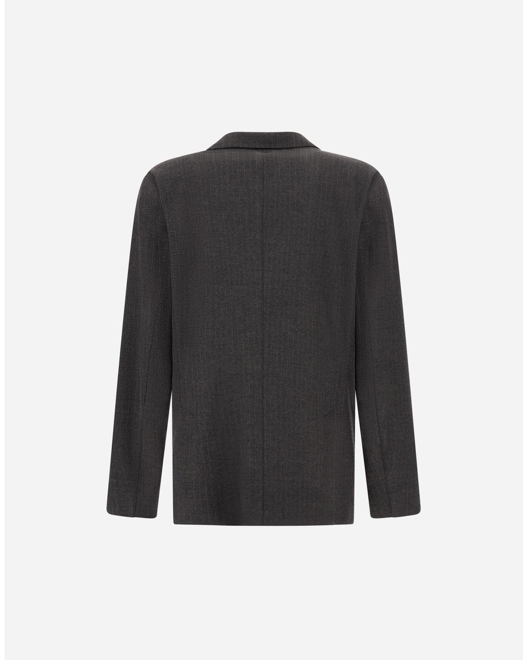 Herno Black Technical Fabric Blazer With Pinstripe Pattern for men