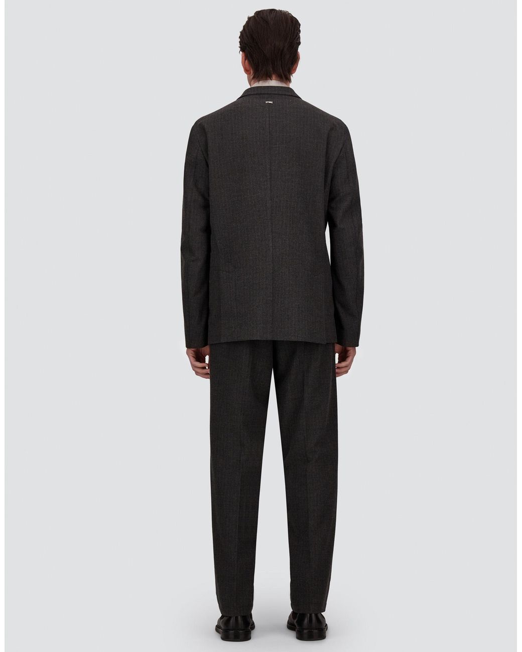 Herno Black Pinstriped Technical Fabric Trousers for men