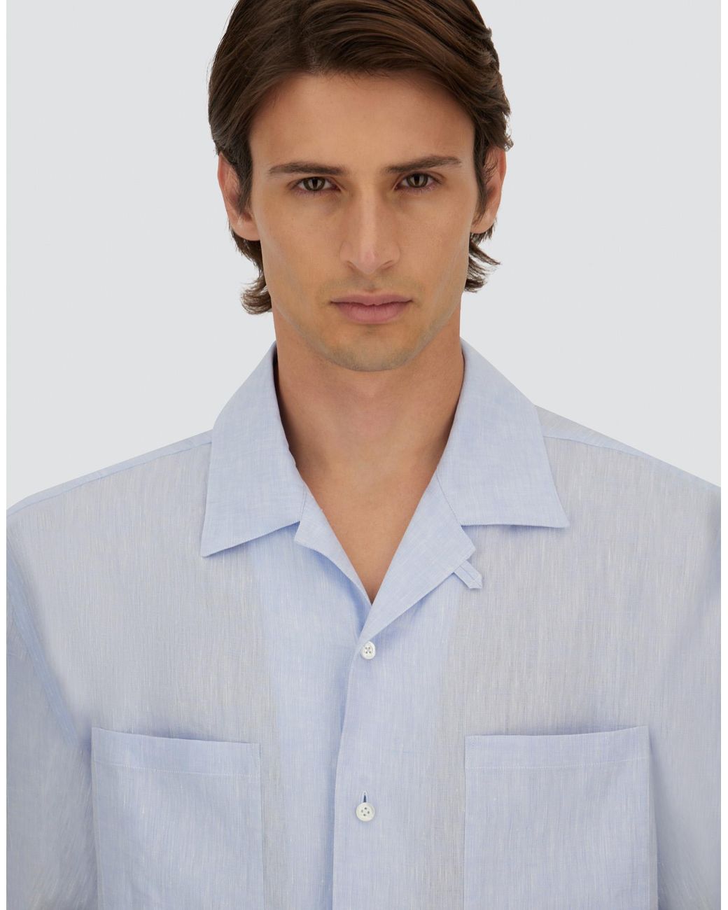Herno Blue Short-Sleeved Shirt for men
