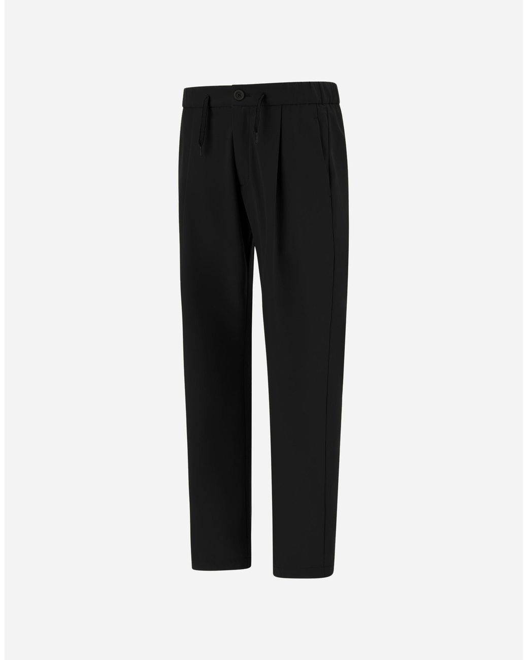 Herno Black Light Comfort Stretch Woven Trousers for men