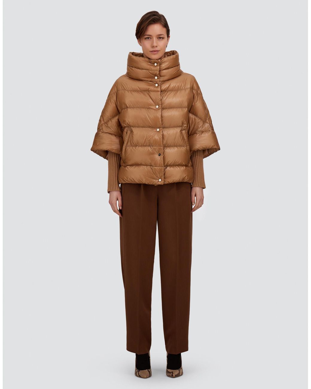 Herno Natural High-Neck Cape