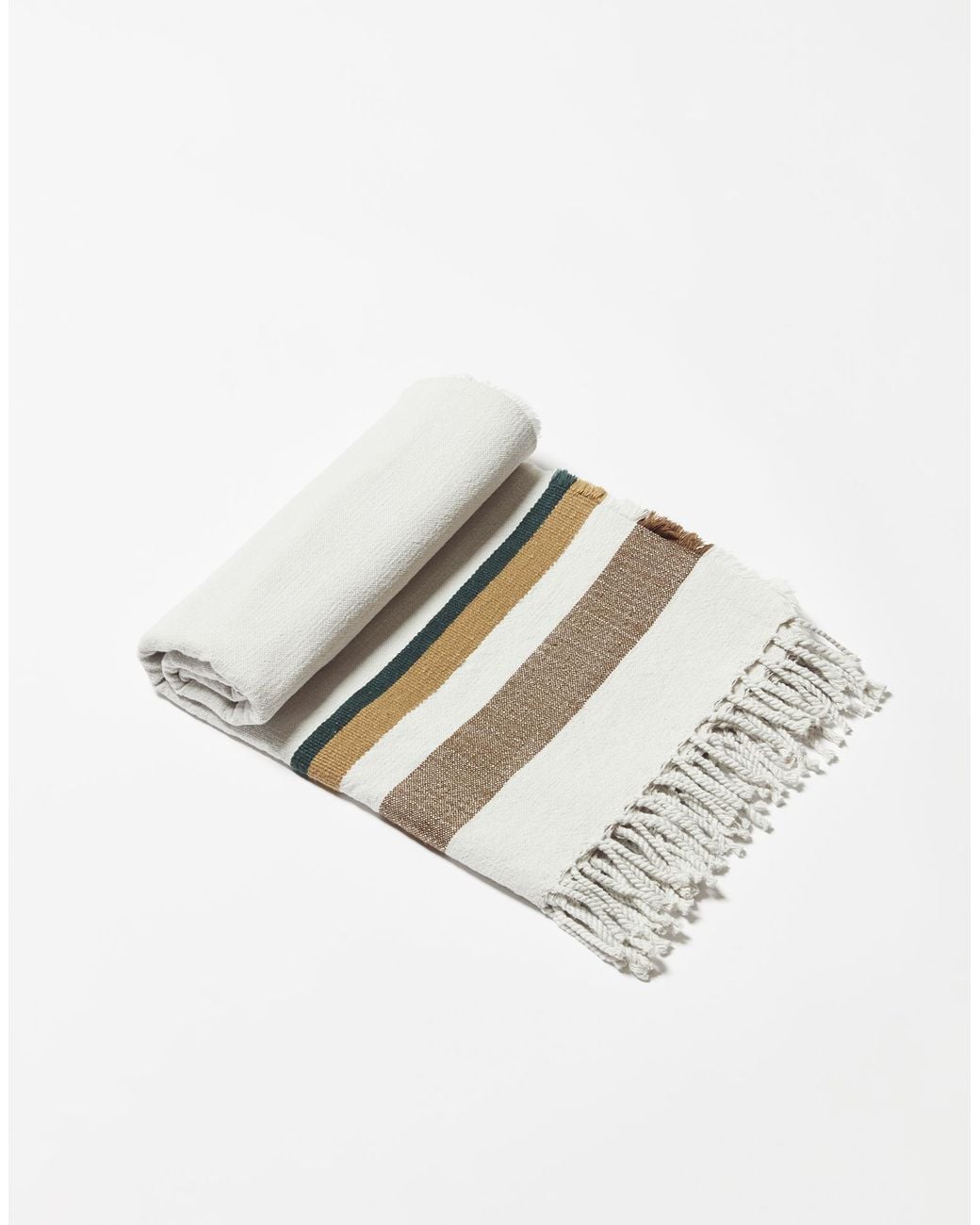 Herno White Cotton And Linen Summer Throw