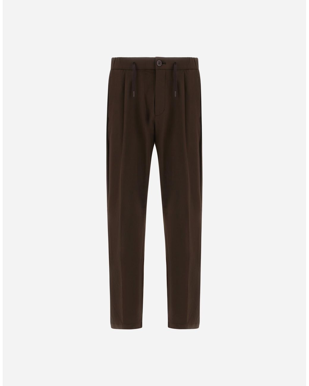 Herno Gray Light Comfort Stretch Woven Trousers for men