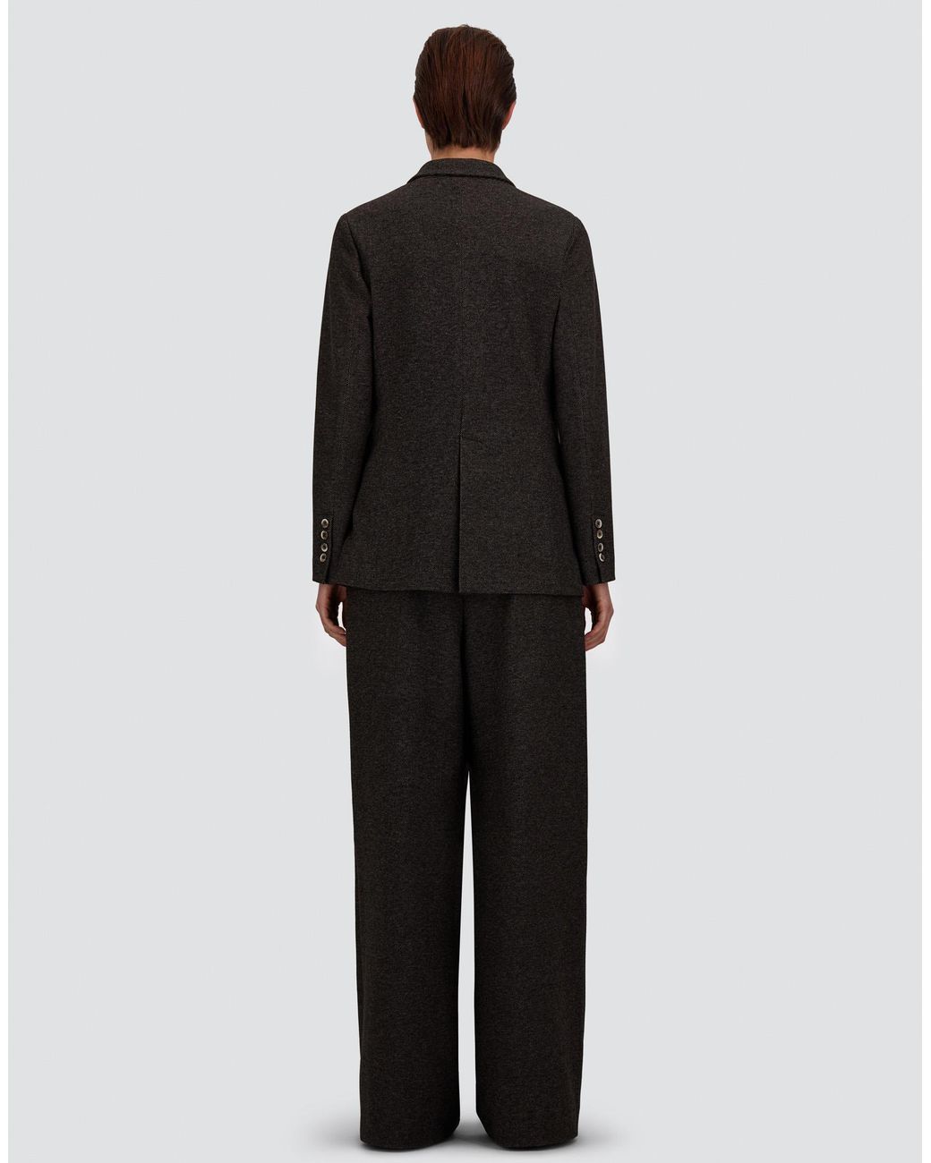Herno Black Jacquard Blazer With Diagonal Motif
