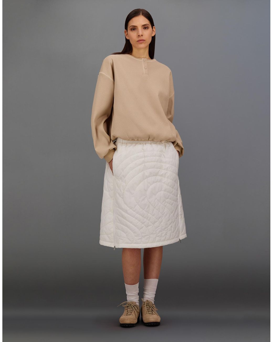Herno Gray Laminar Skirt