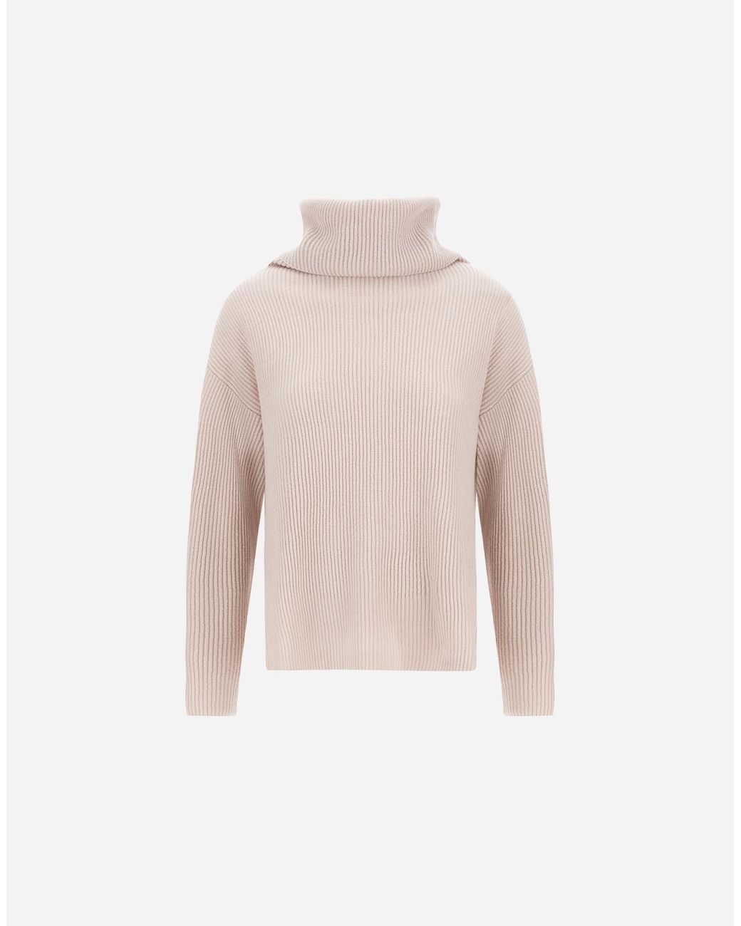 Herno Pink Ribbed Cashmere Jumper