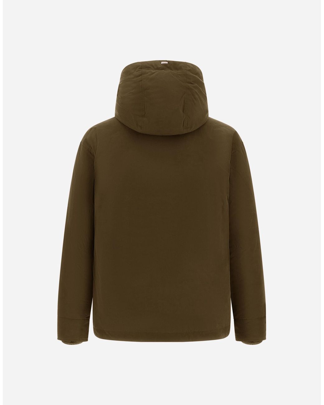Herno Green Waxed Cotton-Blend Jacket for men