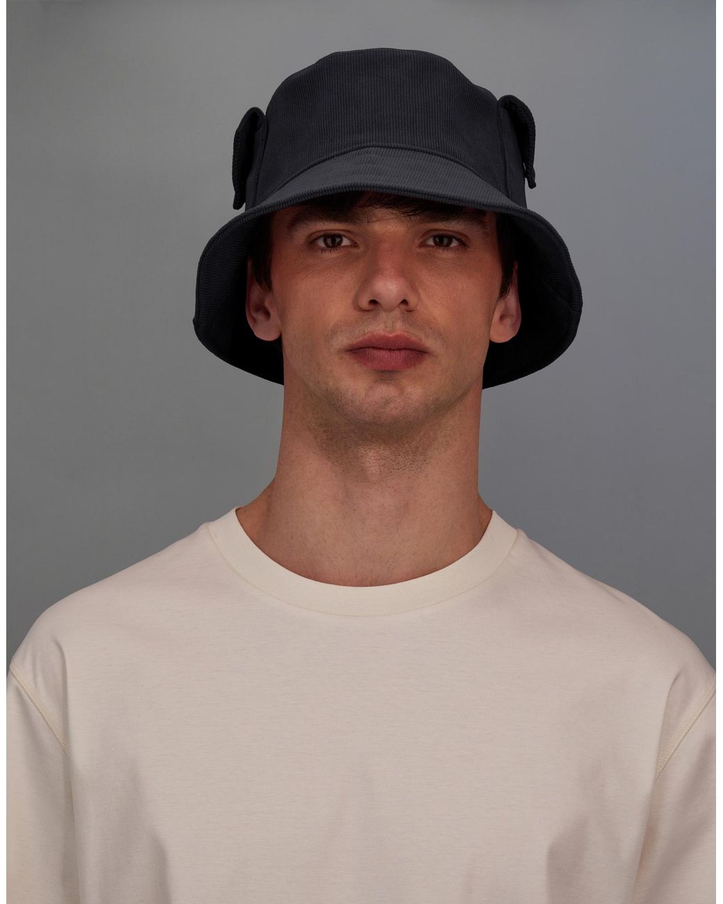 Herno Gray Laminar Bucket Hat