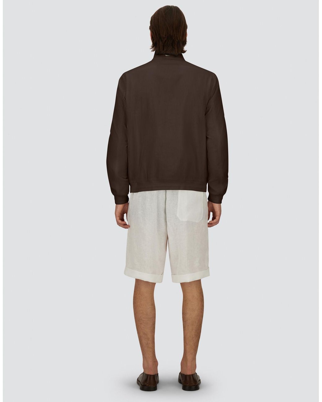 Herno Brown Bomber Jacket for men