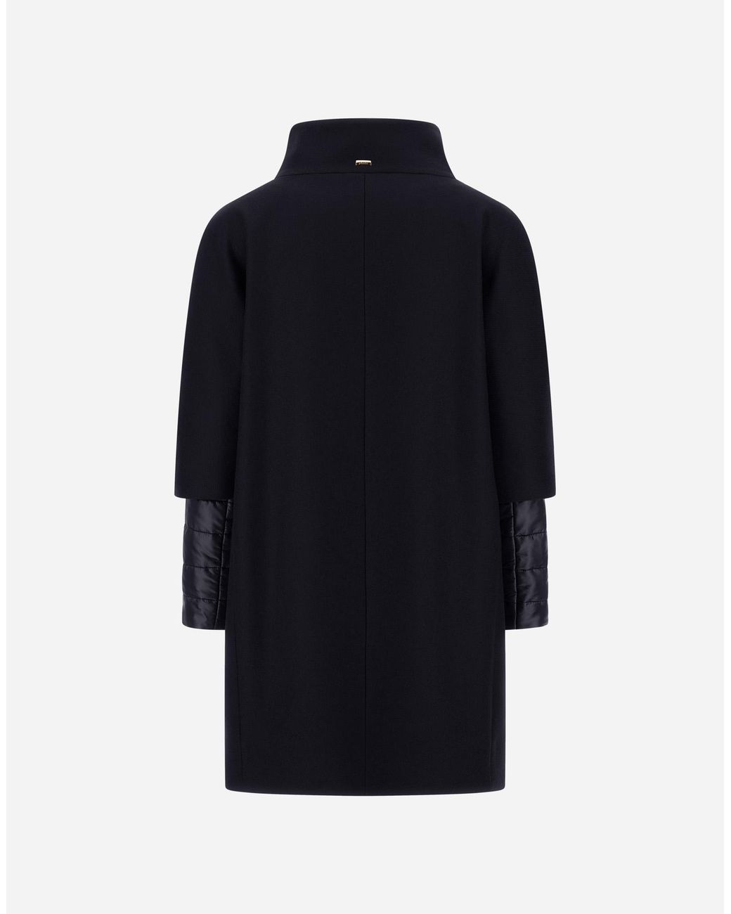 Herno Blue Ecowool And Nylon Ultralight Coat