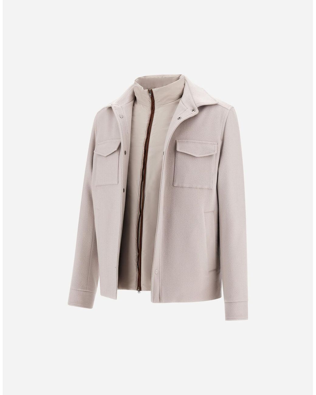 Herno White Shacket for men