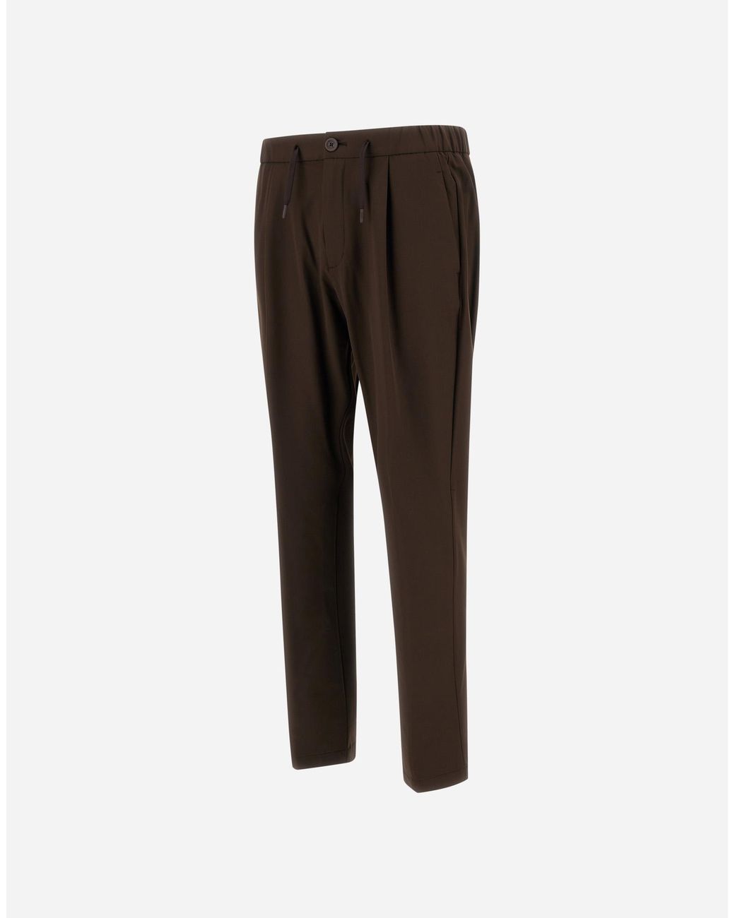 Herno Gray Light Comfort Stretch Woven Trousers for men