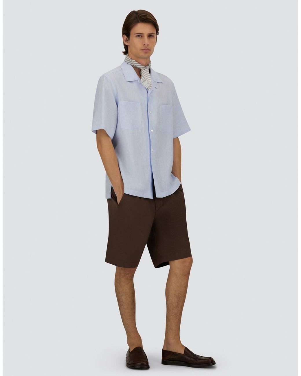 Herno Blue Short-Sleeved Shirt for men