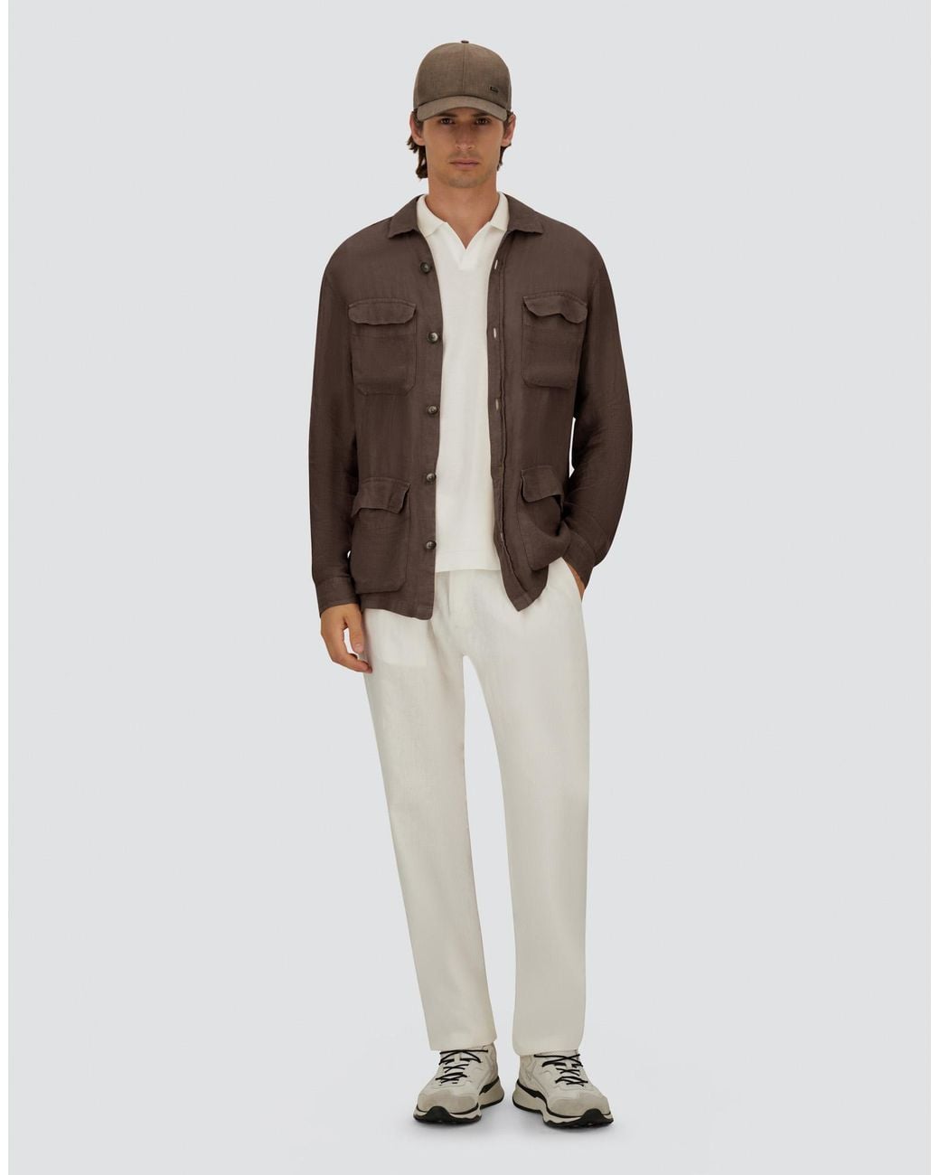 Herno Brown Field Jacket for men