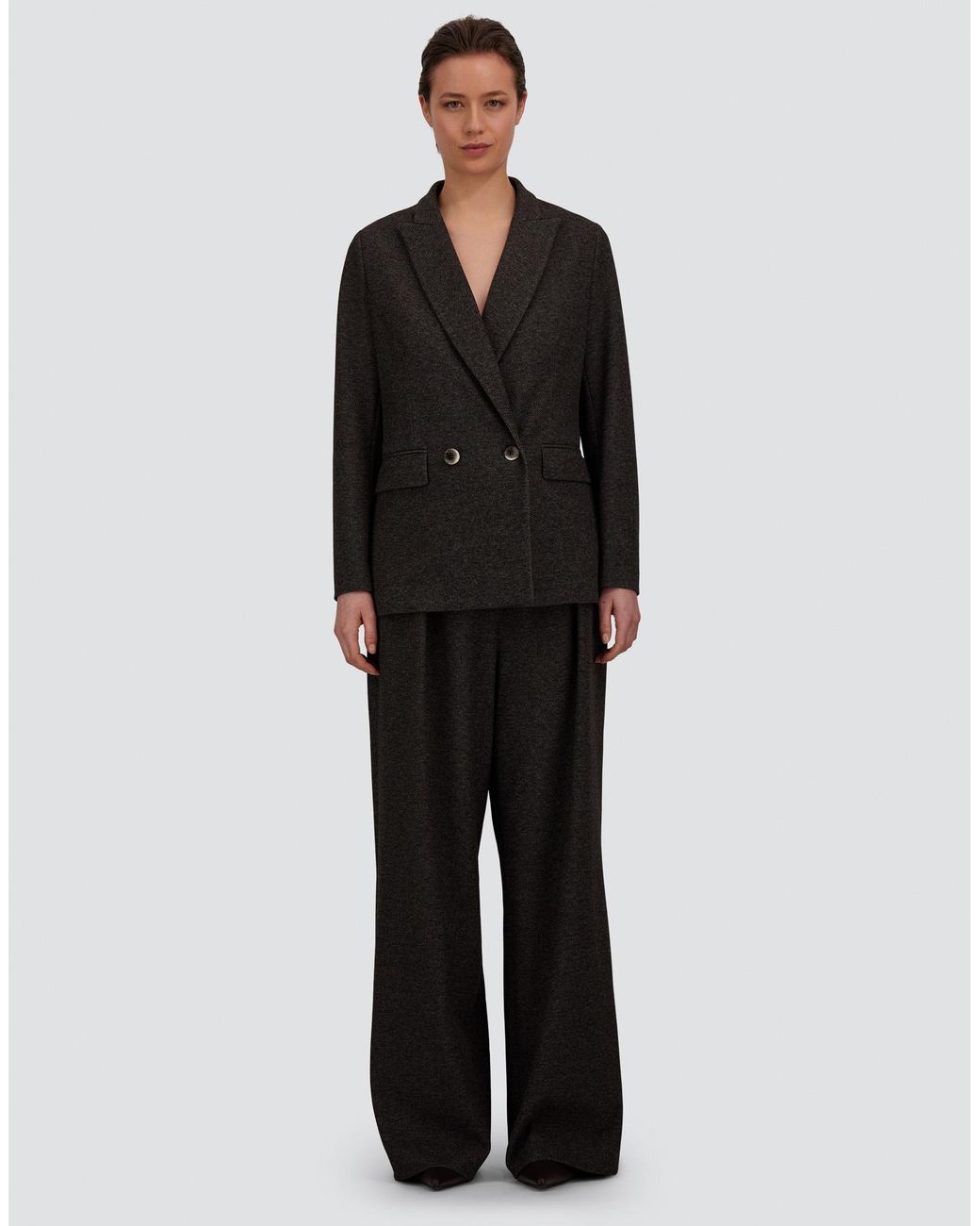 Herno Black Jacquard Blazer With Diagonal Motif
