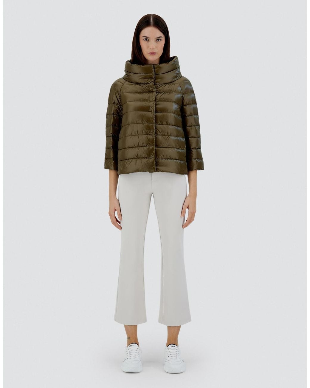 Herno Green Piumino Cappa Iconico Sofia Hdm