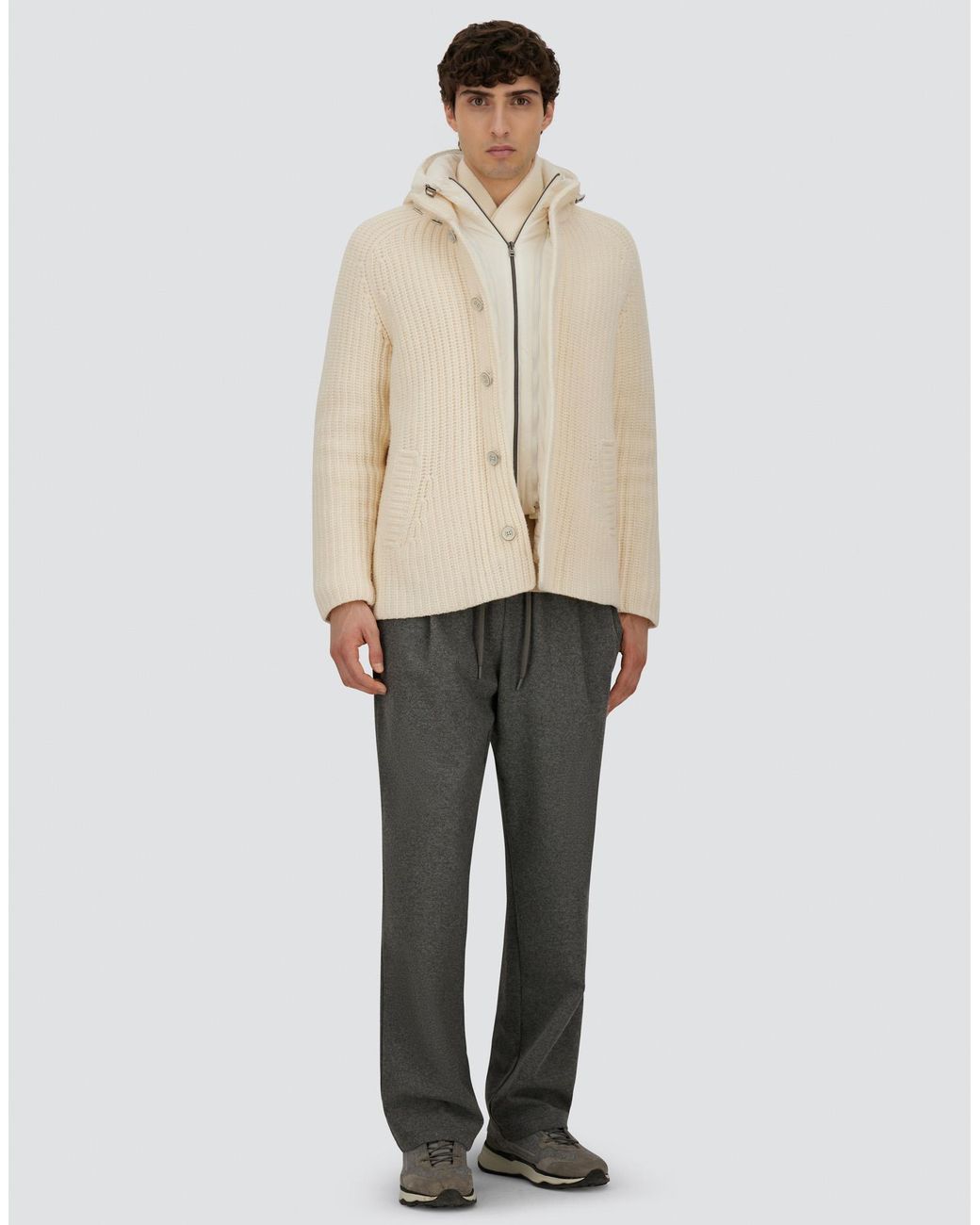 Herno White Cardigan for men