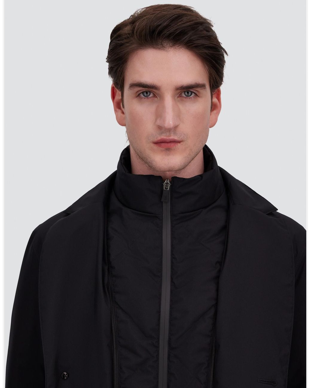 Herno Blue 2-Layer Gore-Tex Coat for men