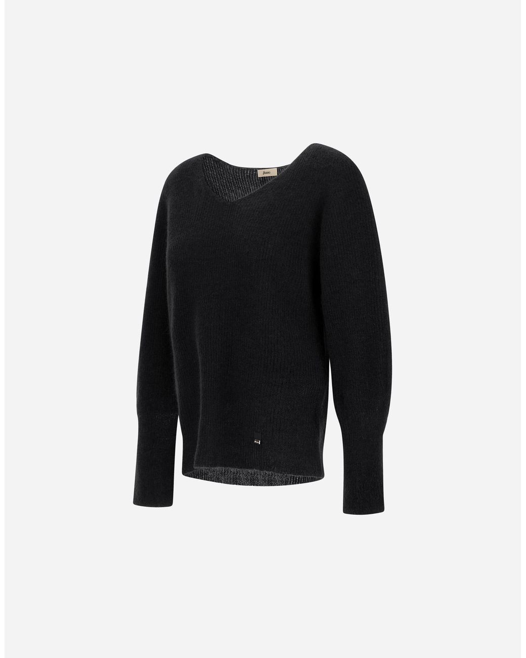 Herno Black Alpaca And Wool Stocking-Stitch Jumper