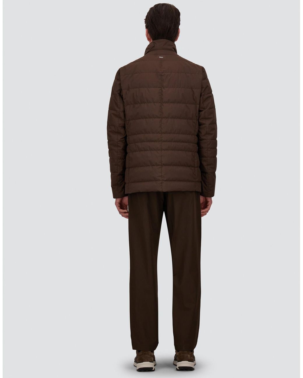 Herno Gray Light Comfort Stretch Woven Trousers for men