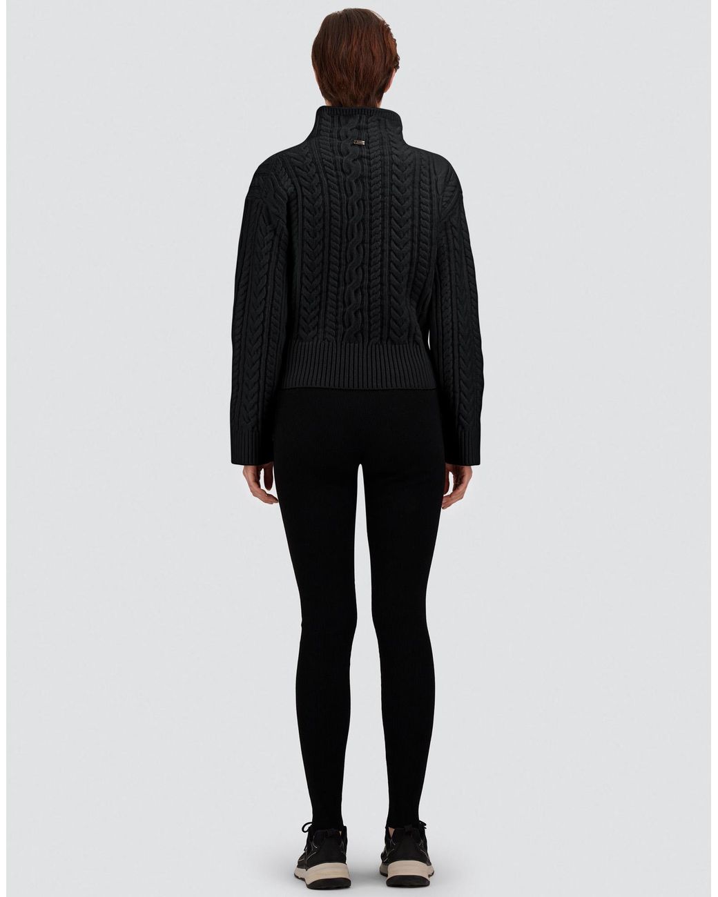 Herno Black Cable-Knit Wool Jumper