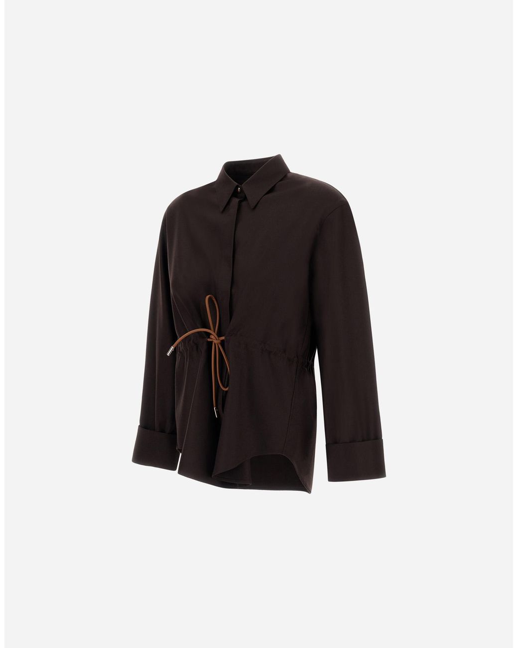 Herno Black Wool And Silk Shirt