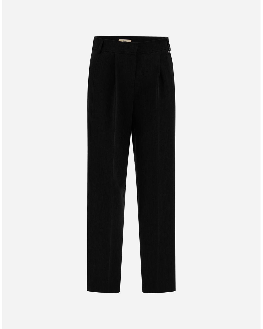 Herno Black Fluid Twill Trousers