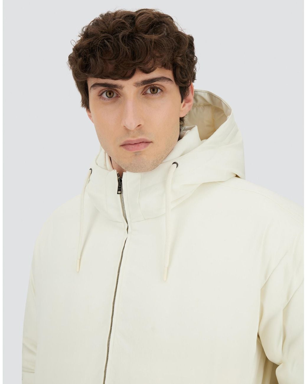 Herno White Cotton Feel Jacket for men