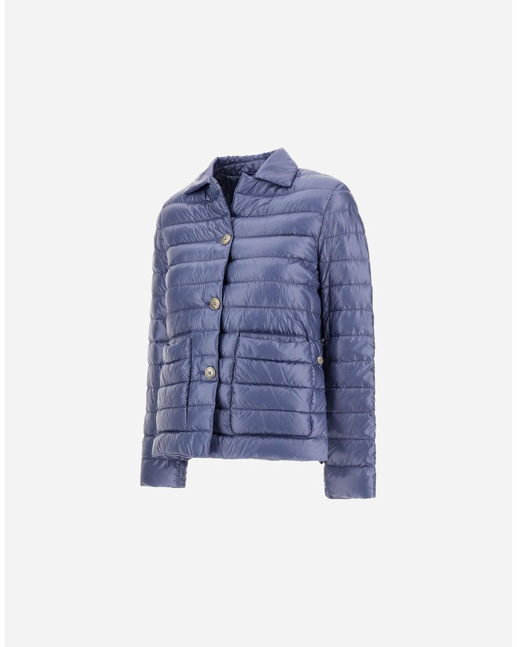 Herno Blue Nylon Ultralight Blazer