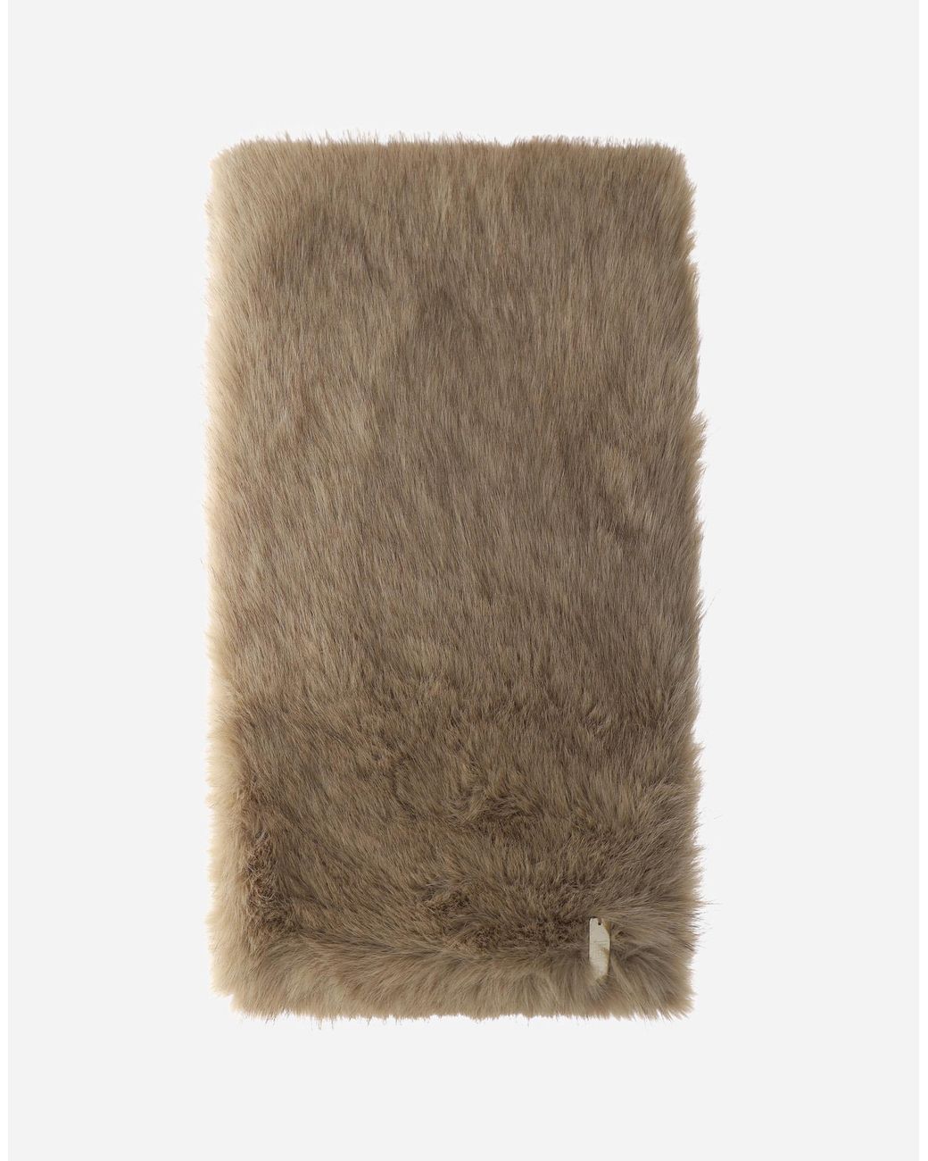Herno Natural Long-Pile Fur-Touch Scarf