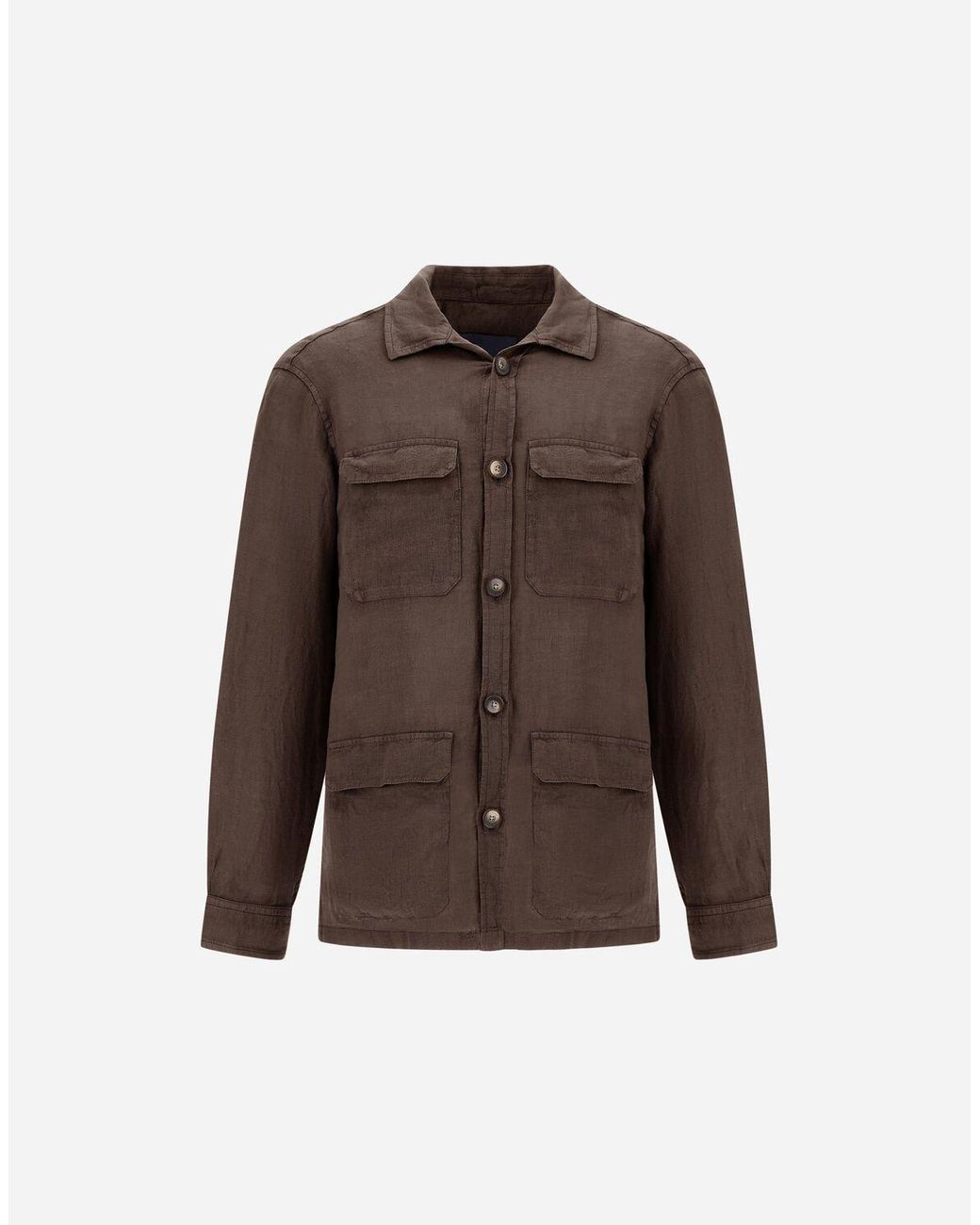 Herno Brown Field Jacket for men