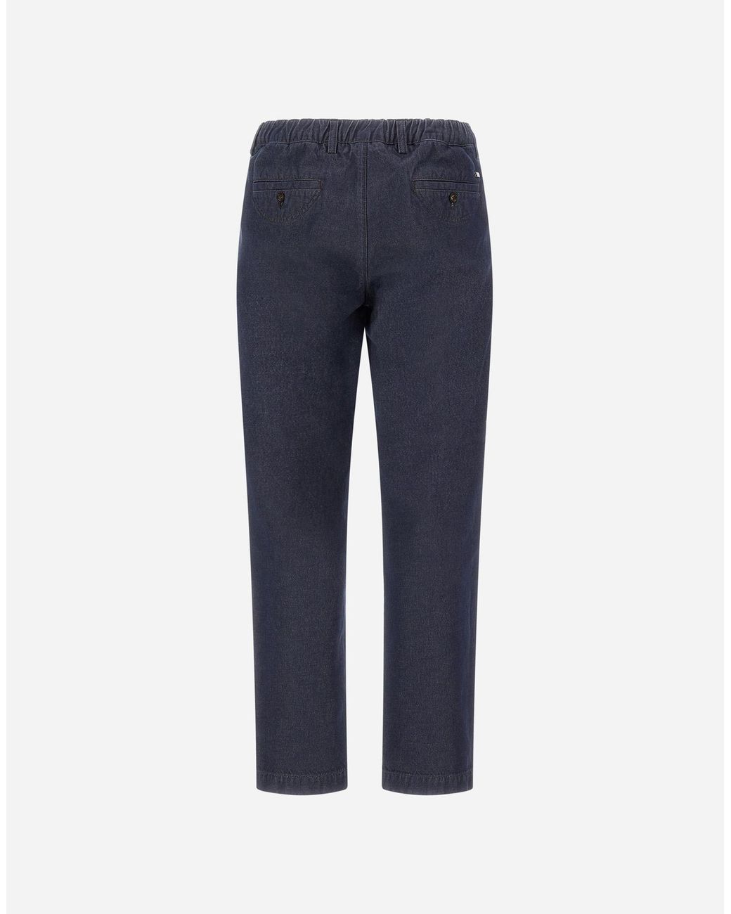 Herno Blue Organic Cotton Denim Trousers for men