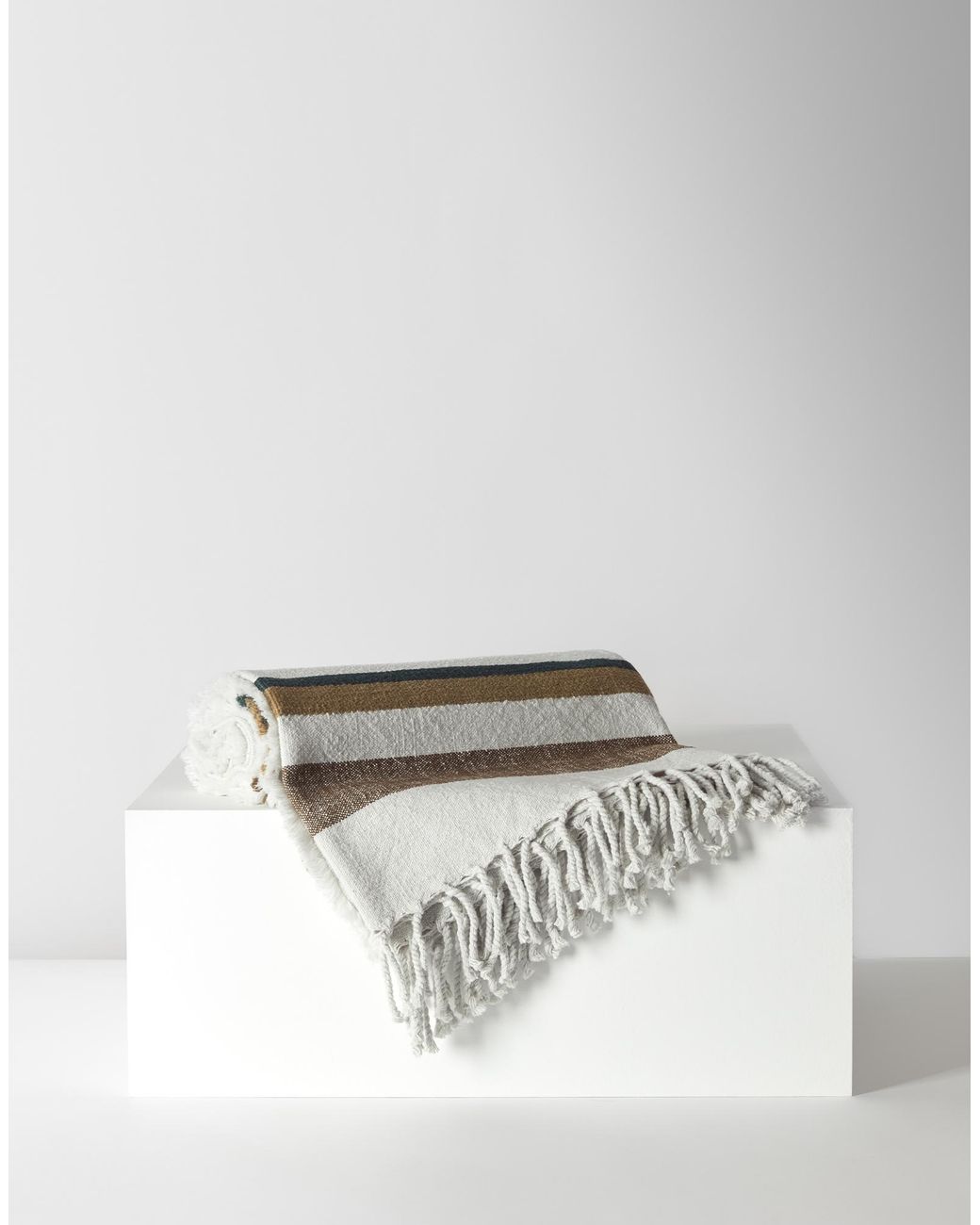 Herno White Cotton And Linen Summer Throw