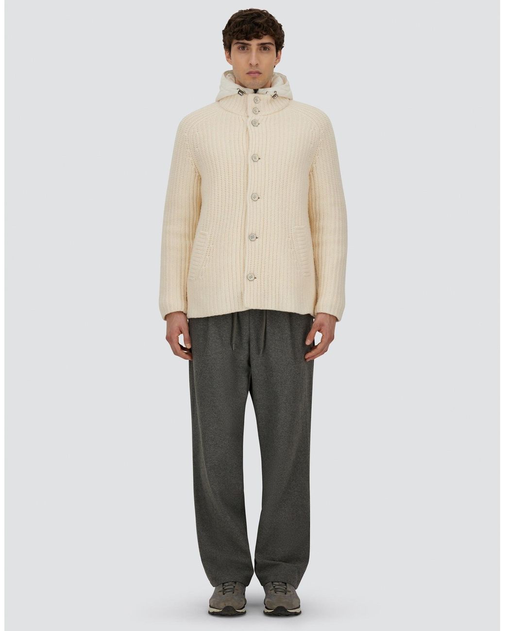 Herno White Cardigan for men