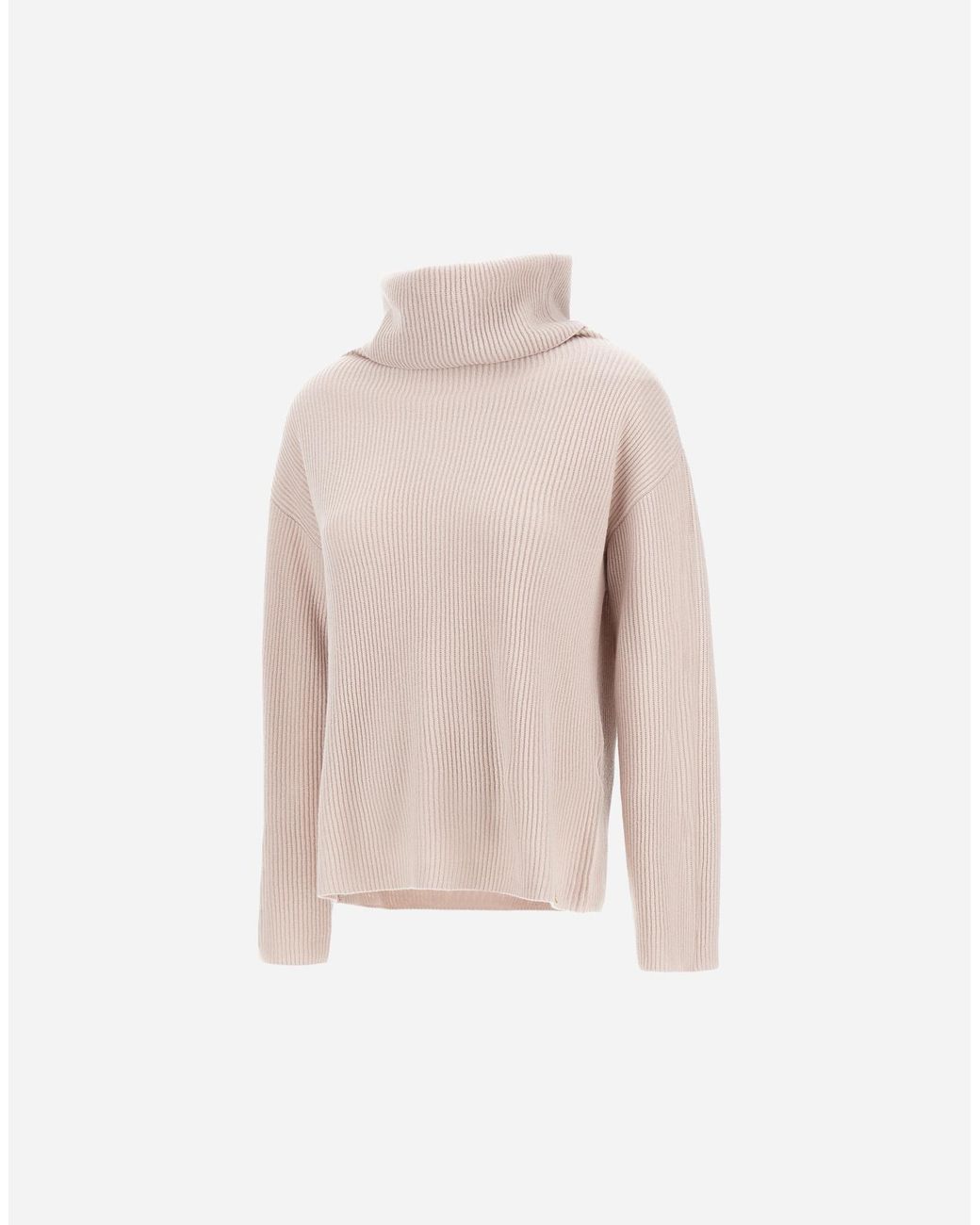 Herno Pink Ribbed Cashmere Jumper
